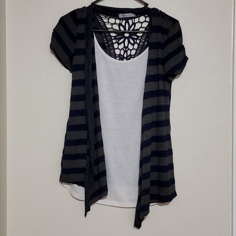 Cute Lace Back Blouse